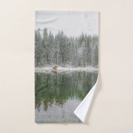 Winterbosbomen #18 bad handdoek (Handdoek)