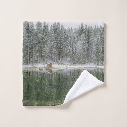 Winterbosbomen #18 bad handdoek (Wasdoekje)