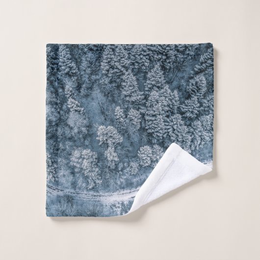 Winterbosbomen #20 bad handdoek (Wasdoekje)