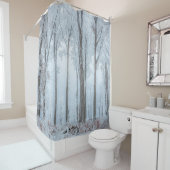 Winterbosbomen #21 douchegordijn (In situ)