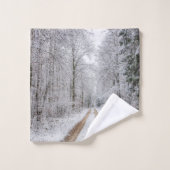Winterbosbomen #22 bad handdoek (Wasdoekje)