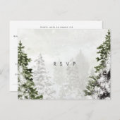 winterbosbomen bruiloft rsvp briefkaart (Voorkant / Achterkant)