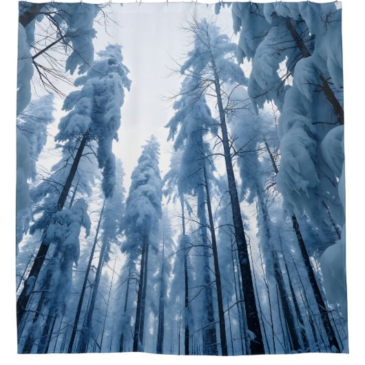 winterbosbomen douchegordijn (Voorkant)