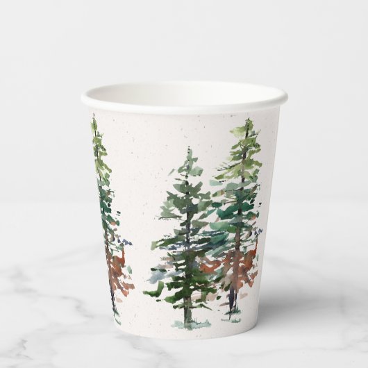 Winterbosbomen Papieren Bekers (Achterkant)