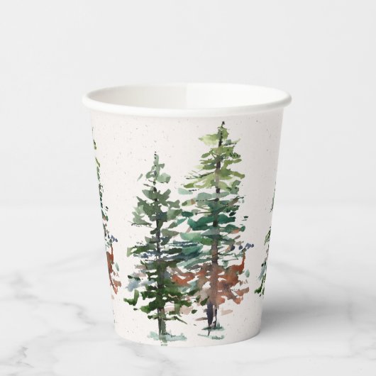 Winterbosbomen Papieren Bekers (Links)
