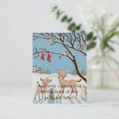 Winterbosdieren Briefkaart (Staand voorkant)