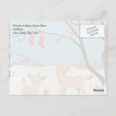Winterbosdieren Briefkaart (Achterkant)