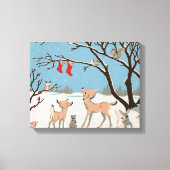 Winterbosdieren Canvas Afdruk (Voorkant)