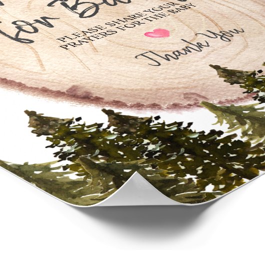 Winterbosgarens voor Baby Poster (Hoek)