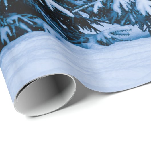 Winterboskerstboom Cadeaupapier (Rol Hoek)