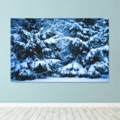 Winterboskerstboom Canvas Afdruk (Insitu (Houten vloer))