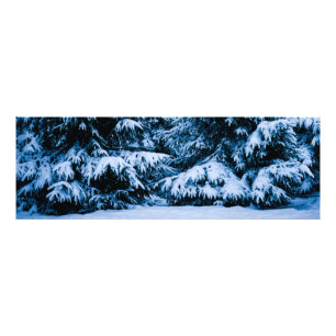 Winterboskerstboom Foto Afdruk