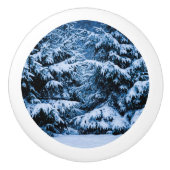 Winterboskerstboom Keramische Knop (Voorkant)