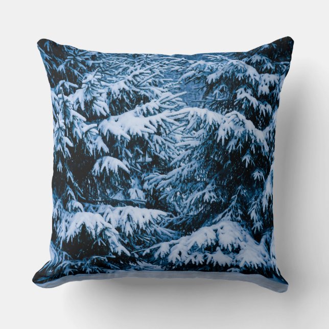 Winterboskerstboom Kussen (Voorkant)