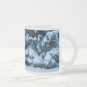 Winterboskerstboom Matglas Koffiemok