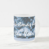 Winterboskerstboom Matglas Koffiemok (Voorkant rechts)