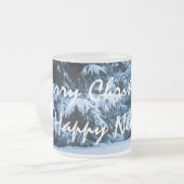 Winterboskerstboom Matglas Koffiemok (Voorkant links)