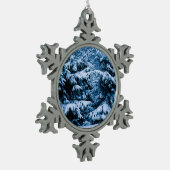 Winterboskerstboom Tin Sneeuwvlok Ornament (Links)