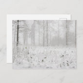 Winterboslandschap met sneeuwwinterbomen feestdagenkaart (Voorkant / Achterkant)