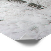 Winterboslandschap met sneeuwwinterbomen poster (Hoek)