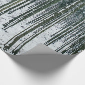 Winterbosliggend sneeuw bedekte bomen cadeaupapier (Hoek)