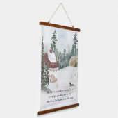 Winterbosmeer Waterverf en facultatieve formulerin Hangend Wandkleed (Gebogen)