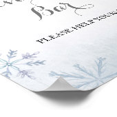 Winterbosneeuwvlokken Beverage Bar Sign Poster (Hoek)