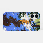 winterbospad iPhone 16 hoesje (Achterkant horizontaal)