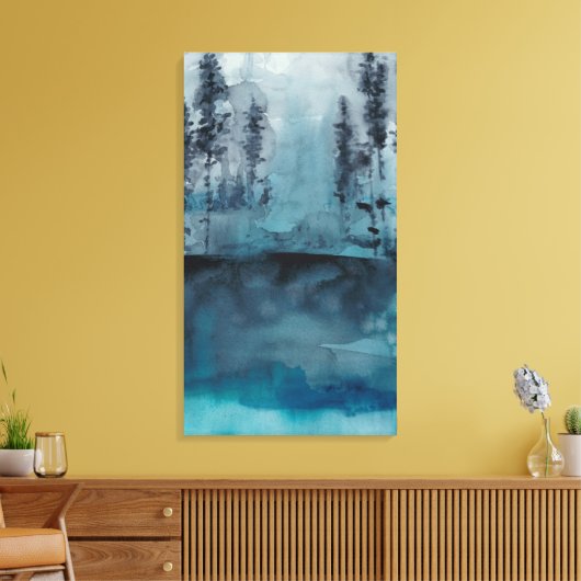 WinterBossen Canvas Afdruk (Insitu (Woonkamer))