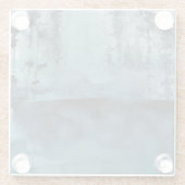 WinterBossen Glazen Onderzetter (Achterkant)