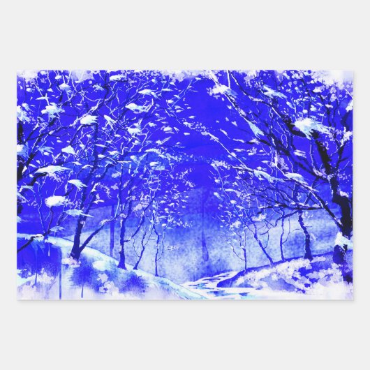 WinterBossen Inpakpapier Vel (Voorkant 3)