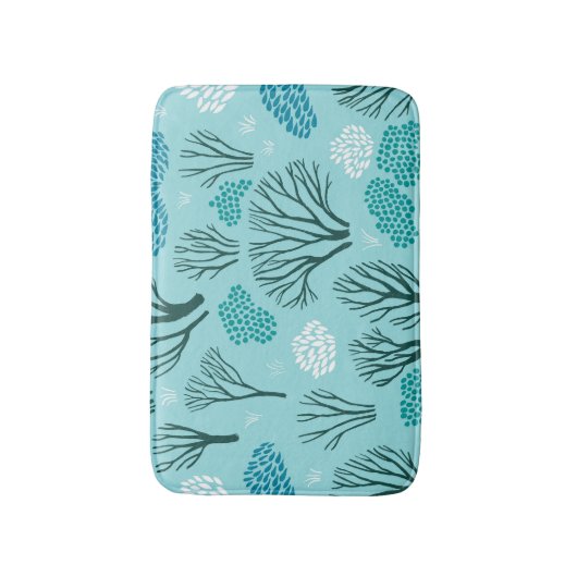 Winterbossen:  naadloos badmat (Voorkant Verticaal)