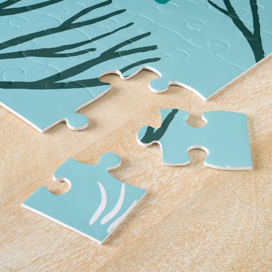 Winterbossen:  naadloos legpuzzel (Zijkant)