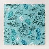 Winterbossen: naadloos legpuzzel (Horizontaal)