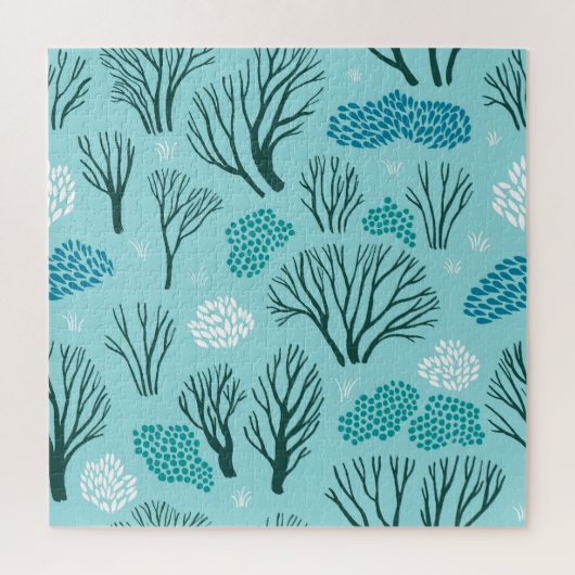 Winterbossen: naadloos legpuzzel (Verticaal)