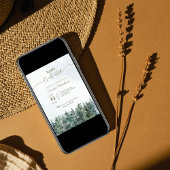 Winterbossen nodigen Forest baby shower uit Kaart