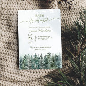 Winterbossen nodigen Forest baby shower uit Kaart