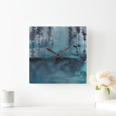 WinterBossen Vierkante Klok (Huis)