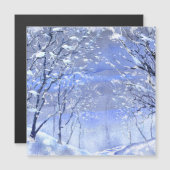 WinterBossen Waterverf Schilderen Magnetische Kaar (Voorkant / Achterkant)