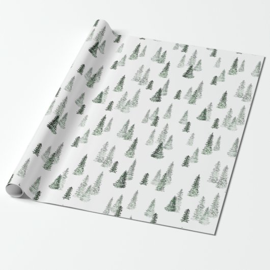 Winterboswrapppapier Cadeaupapier (Uitgerold)