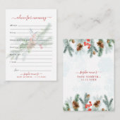Winterbotanisch advies voor mama Baby shower Informatiekaartje (Voorkant / Achterkant)