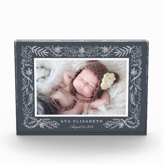 Winterbotanisch Lijst | BABY Fotoblokken (Voorkant)