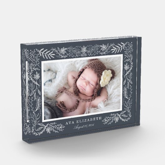 Winterbotanisch Lijst | BABY Fotoblokken (Links)