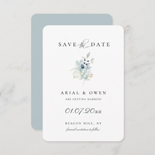 Winterbotanische bewaardatum aankondiging (Voorkant / Achterkant)