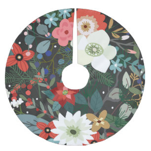 Winterbotanische bloemen kerstfeestdag kerstboom rok