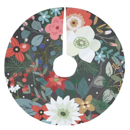 Winterbotanische bloemen kerstfeestdag kerstboom rok (Voorkant)