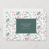 Winterbotanische kerstfoto Groen landschap Feestdagenkaart (Achterkant)