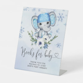 Winterboten voor Baby shower met olifanten voor Ba Reclamebord Met Voetstuk