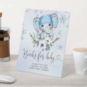 Winterboten voor Baby shower met olifanten voor Ba Reclamebord Met Voetstuk (Insitu)