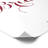 Winterbourgogne waterverf vrijgezellenfeest poster (Hoek)